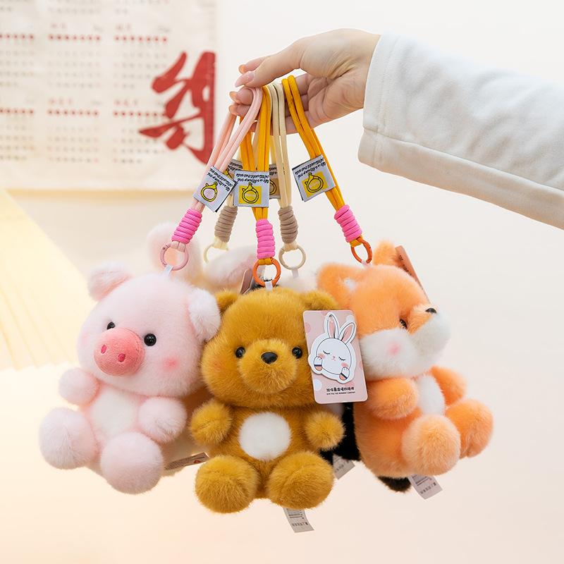 Doll pendant cartoon animal plush toy to accompany the doll's birthday wedding
