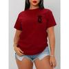 Women's Casual Short Sleeve T-Shirt, Comfortable, Round Neckline, Short Sleeve, Fashion Streetwear Digital Top For Women
