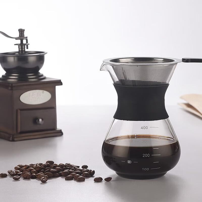 LISM 400 мл Стеклянный кофейник для ручного заваривания