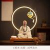 Ceramic Zen-themed Decorative Items by Master Hongyi, a Statue of Historical Figure Li Shutong, and Decorative Items for the Ent