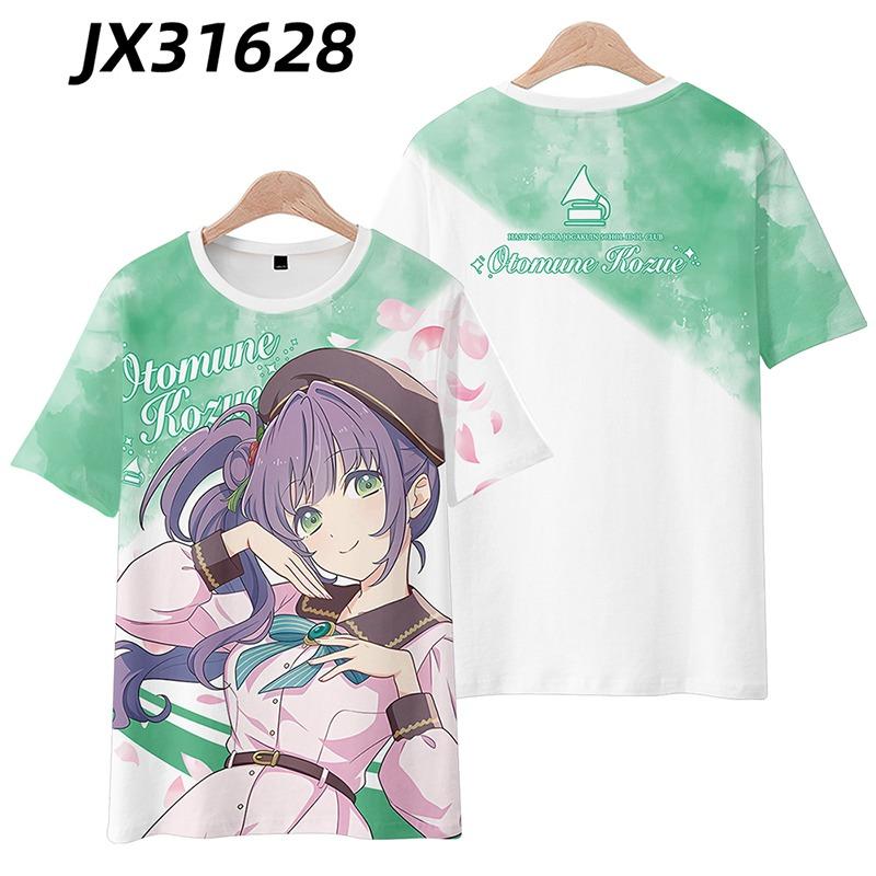 

LoveLive! Hasu No Sora Jogakuin School Idol Club 3D Print T Shirt Children Murano Sayaka Otomune Kozue Cosplay Kids Tees 110