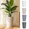 Versatile Indoor Outdoor Greenery Container Tall Round Flower Pot with Drainage Holes, 17 Inch Stone-Look Large Plant for Bird of Paradise Monstera