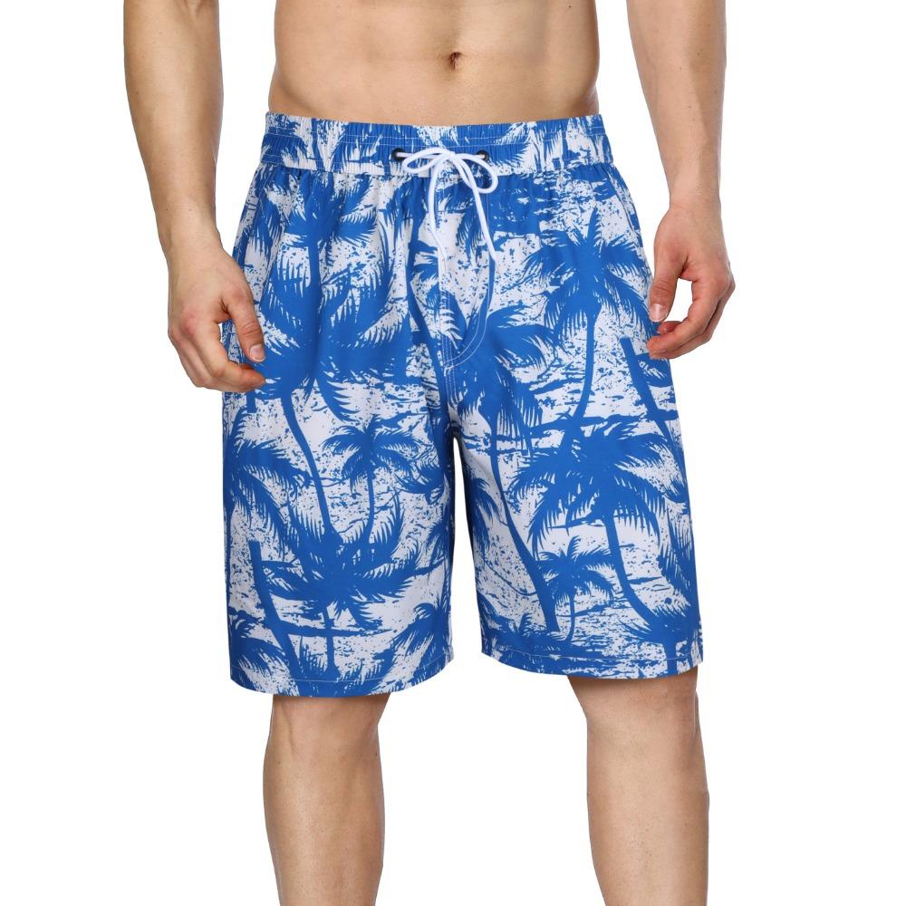 CHARMLEAKS Men Swim Shorts with Side Pockets Quick Dry Board Shorts