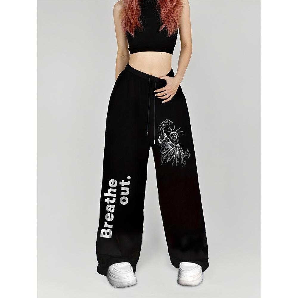 High Street Hip Hop Trend Casual Pants Men's Summer New Loose Niche Straight Versatile Long Pants