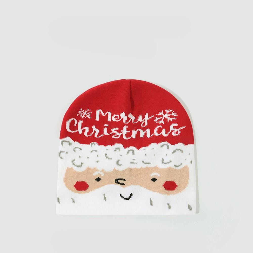 Christmas Tree Red Knitted Woolen Hat Snowman Santa Claus Beanie Hat Xmas Headwear  Winter Autumn