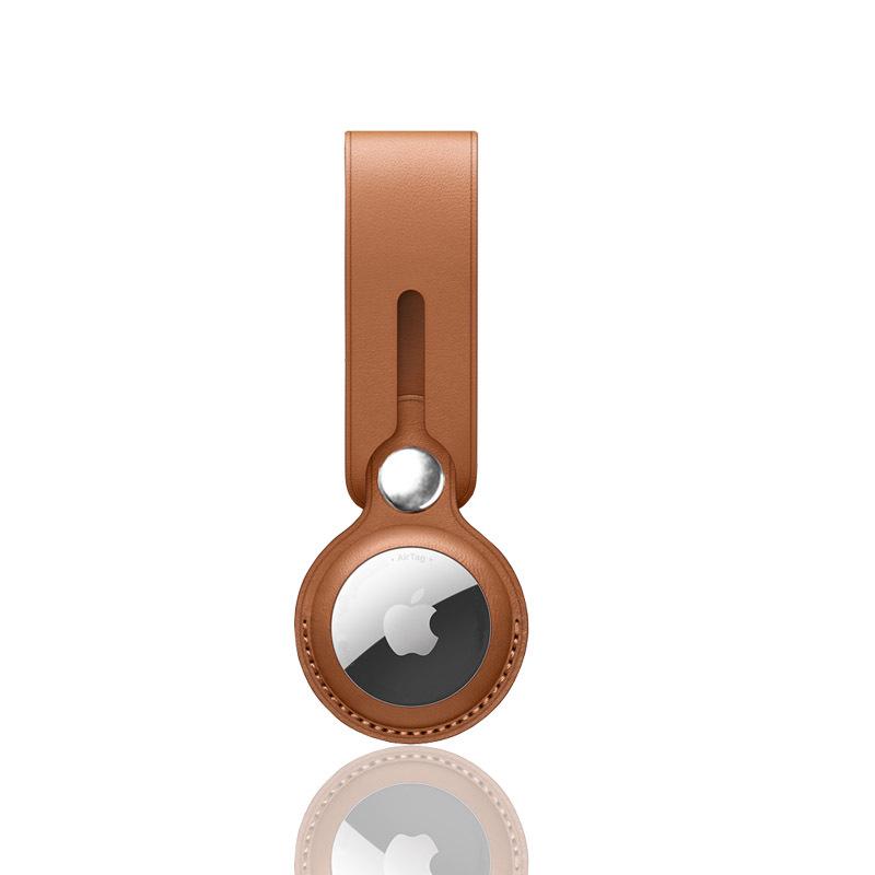 Apple AirTag Pet Tracker Protective Case with PU Leather and Finger Ring Buckle for Elderly - Anti-Lost Device