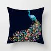 Peacock Cushion Cover, Geometric Abstract Art Throw Pillow  Sofa   Home Decor Customizable