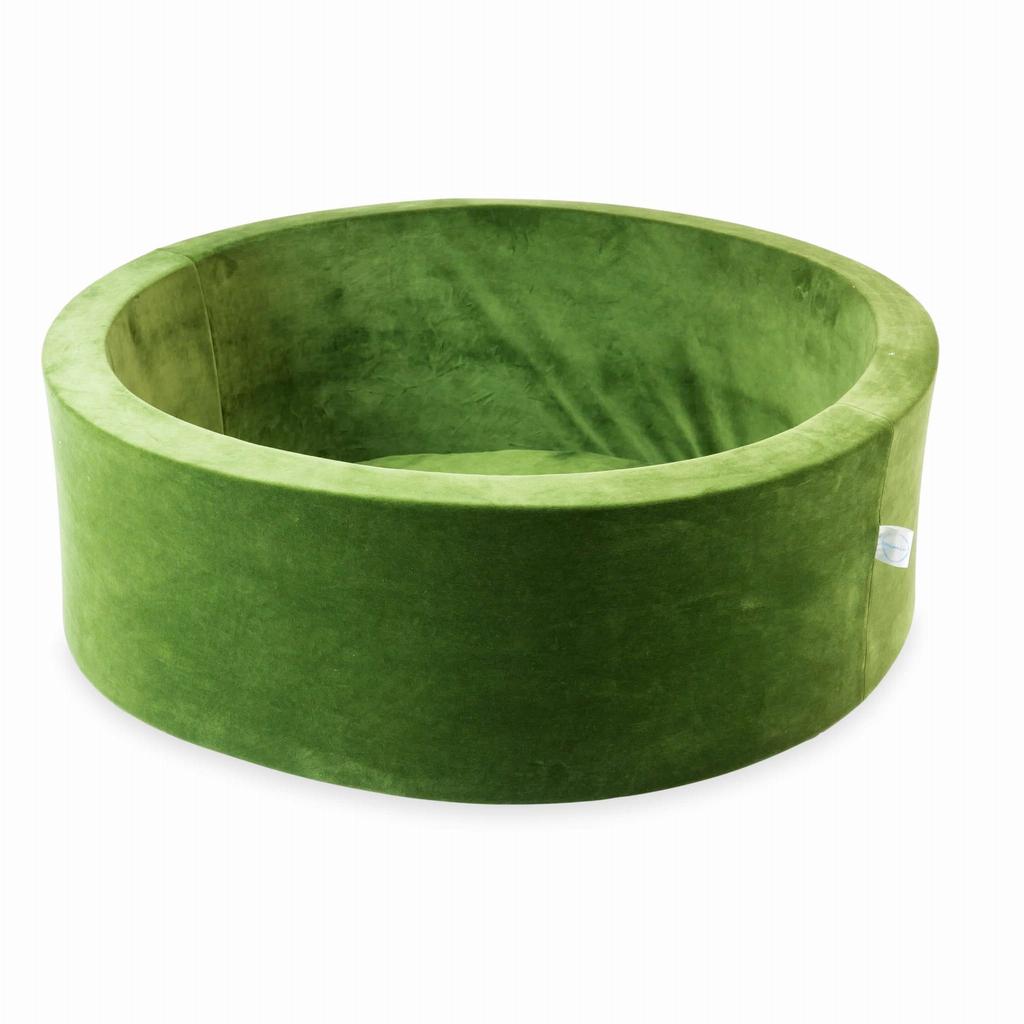 Suchy Basen 90X30 Velvet Soft Oliwkowy Bez Piłek