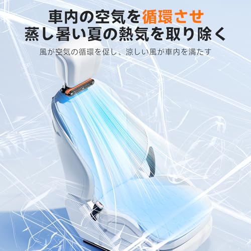 Car Fan, Seat Fan, Headrest Fan, Powerful Fan for Back Seats, 3-Level Adjustable Fan, Car Fan, Neck Cooler, USB Powered, Adjustable Angle, Heatstroke