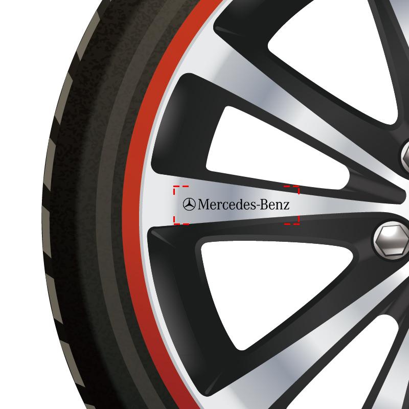 4Pcs Car Door Handle Stickers Tire Rear View Mirror Decals For Mercedes-Benz AMG C500 C200 C300 A B C E GLA CLA GLK GL ML GLE W204 W205 W211 W212 W213