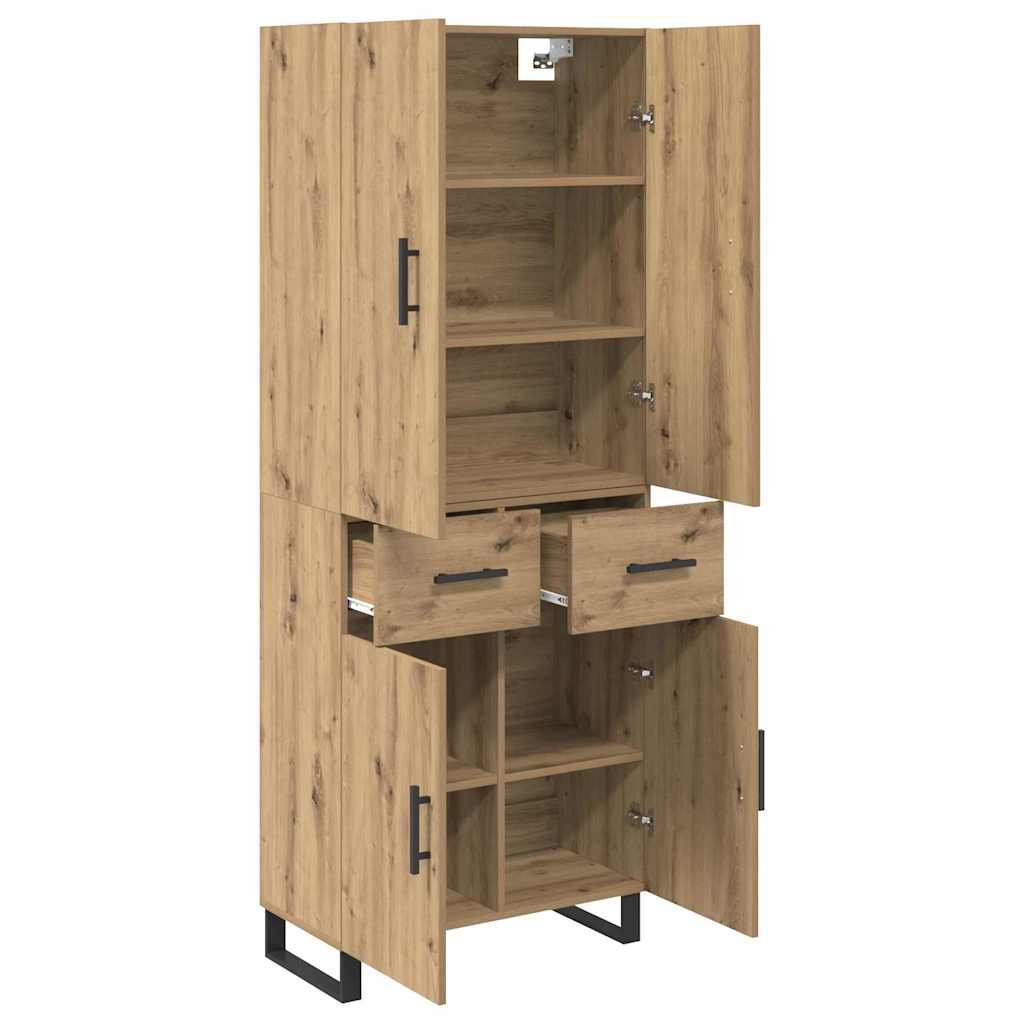 Highboard with Drawers 2 pcs Artisan Oak 69.5 x 34 x 180 cm