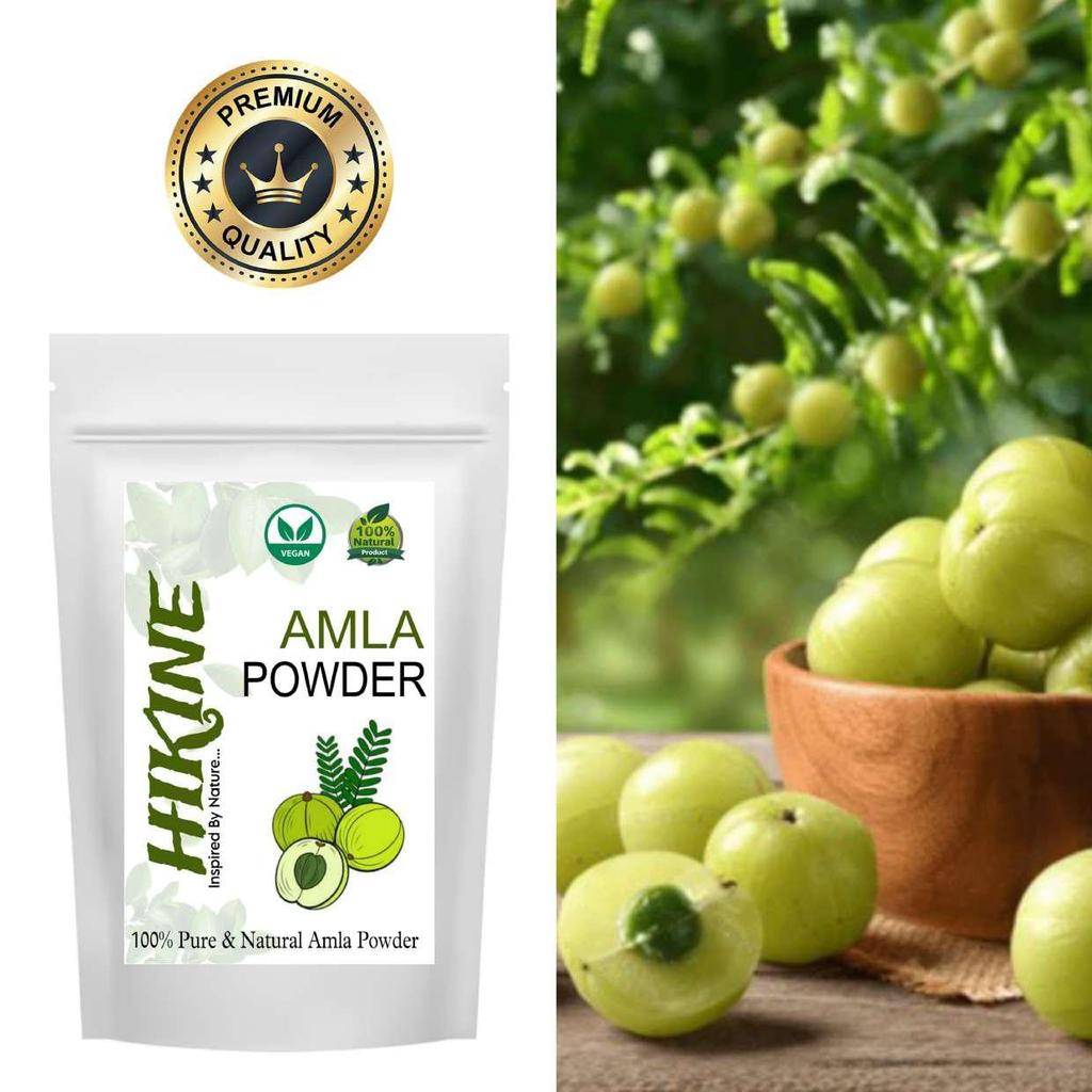 Hikine 100% Pure & Natural Amla Powder For Hair Growth, 100% Pure & Natural Amla | 200gm 0.4lbs