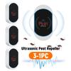 1-3Pcs Ultrasonic Pest Repeller Electronic Insect Bug Repeller Multi-Function Plug-in Mosquito Bug Rat Repeller for Home Office