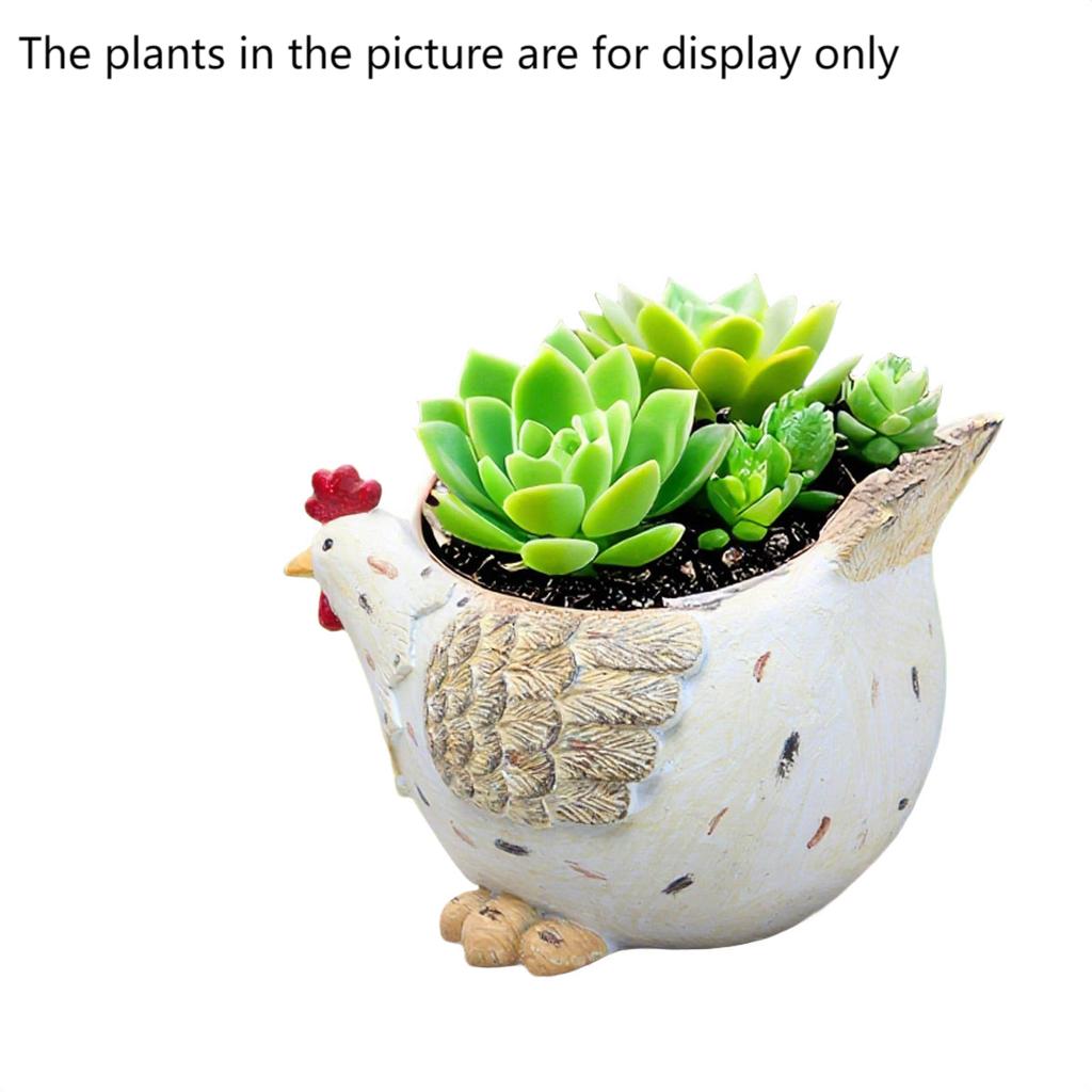 Resin flowerpot with artistic bird figure designed for garden and indoor plant decoration weather resistant and