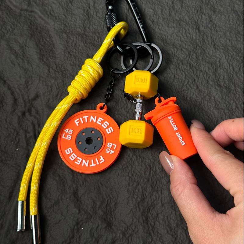 

Контрастный по цвету фитнес-кулон для пары, модные подарки, D-образная пряжка, подвески для сумок, аксессуары, запасные части для сумок one size оранжевый/жёлтый