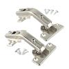 2pcs Corner Cabinet Door Hinges Combination with 135 Degree Plate and Screws Set for Kitchen Cabinets and Closets