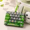 26 Keys Mechanical Keyboard Squeeze Toy Panda Print Keyboard Keychain  For Adults,Teenagers,Kid