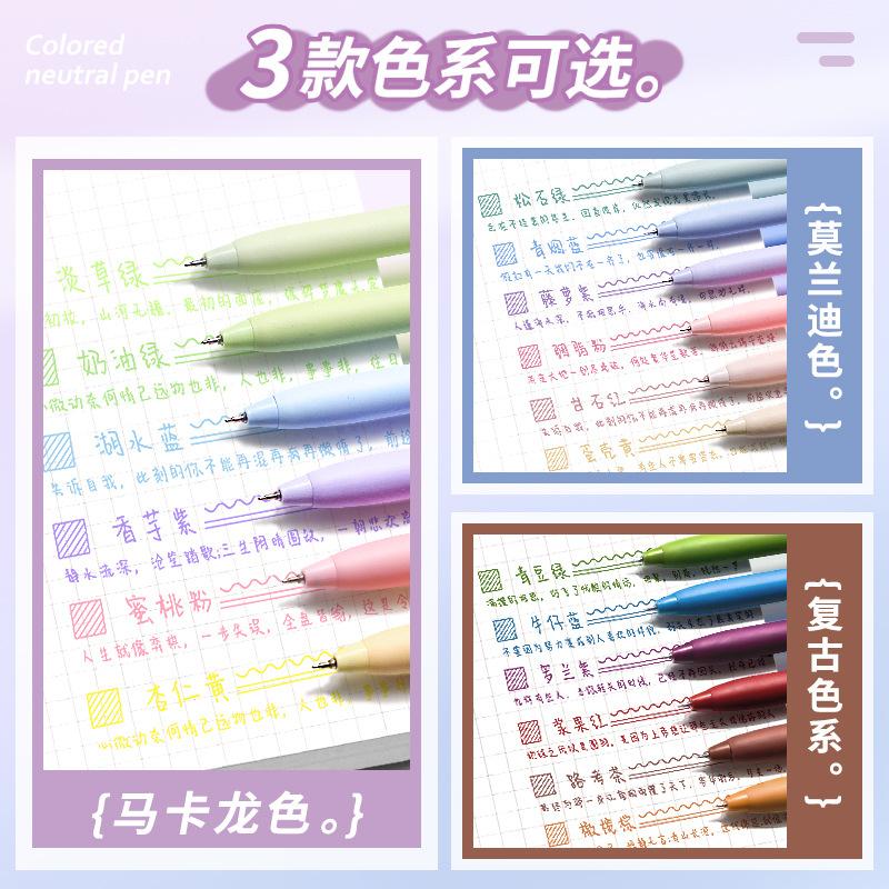 Color Gel Pen 0.5mm ST Gift Tip Ballpoint Pen Writing Tool Color Ink Signing Pen Students Gift Stationery School Supplies Kawai