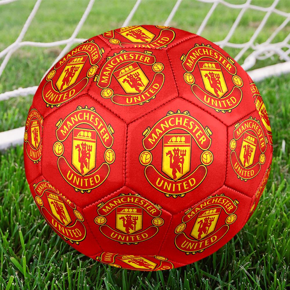 Man Utd footballSoccer Ball Colorful All Ages Machine Stitched PVC Competition Ready Durable High-Bounce