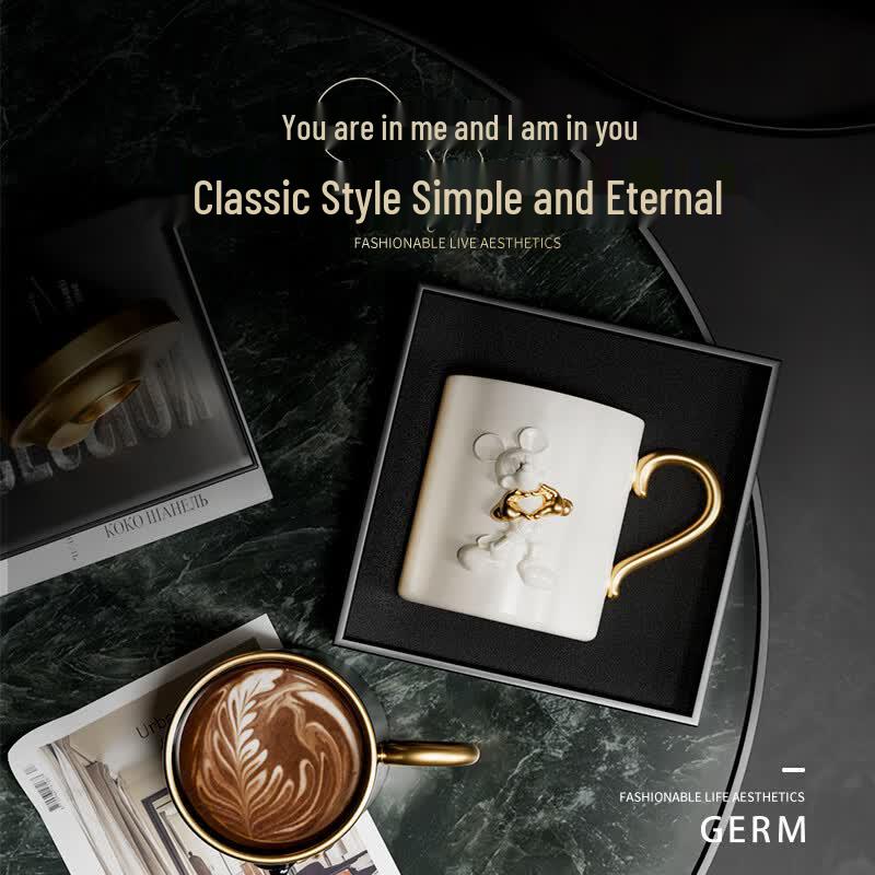 Germ x Mickey Series Love Embossed Ceramic Mug