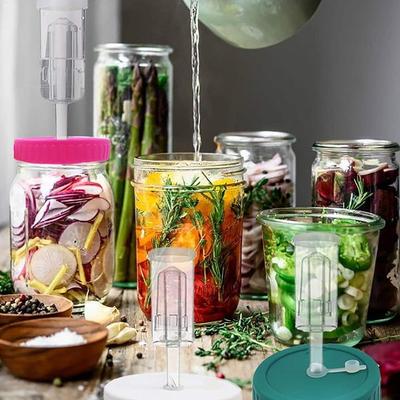 1Pcs Durable with Hole Mason Jar Lid Reusable Plastic Spout Lid Leak-proof Good Seal Seal Bottle Cover for 86mm Wide Mouth Jar