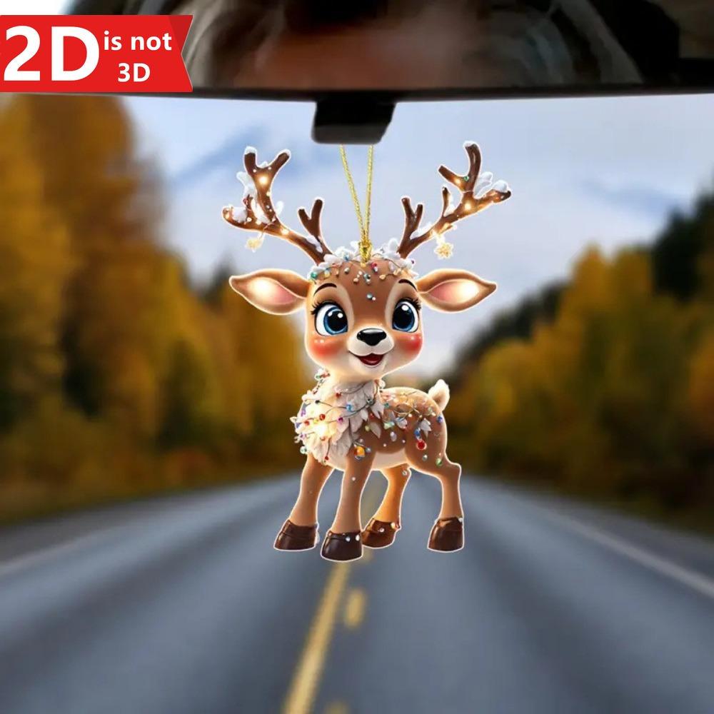 Reindeer with Christmas Lights - Versatile decor for cars & trees. Ideal for Halloween, Christmas, and Valentine's Day.