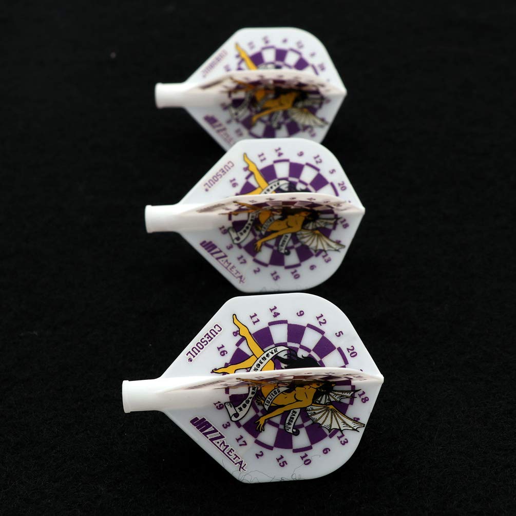 CUESOUL Dart Flights TERO System AK4 Standard Shape Heat Transfer Pattern 3 Pieces White