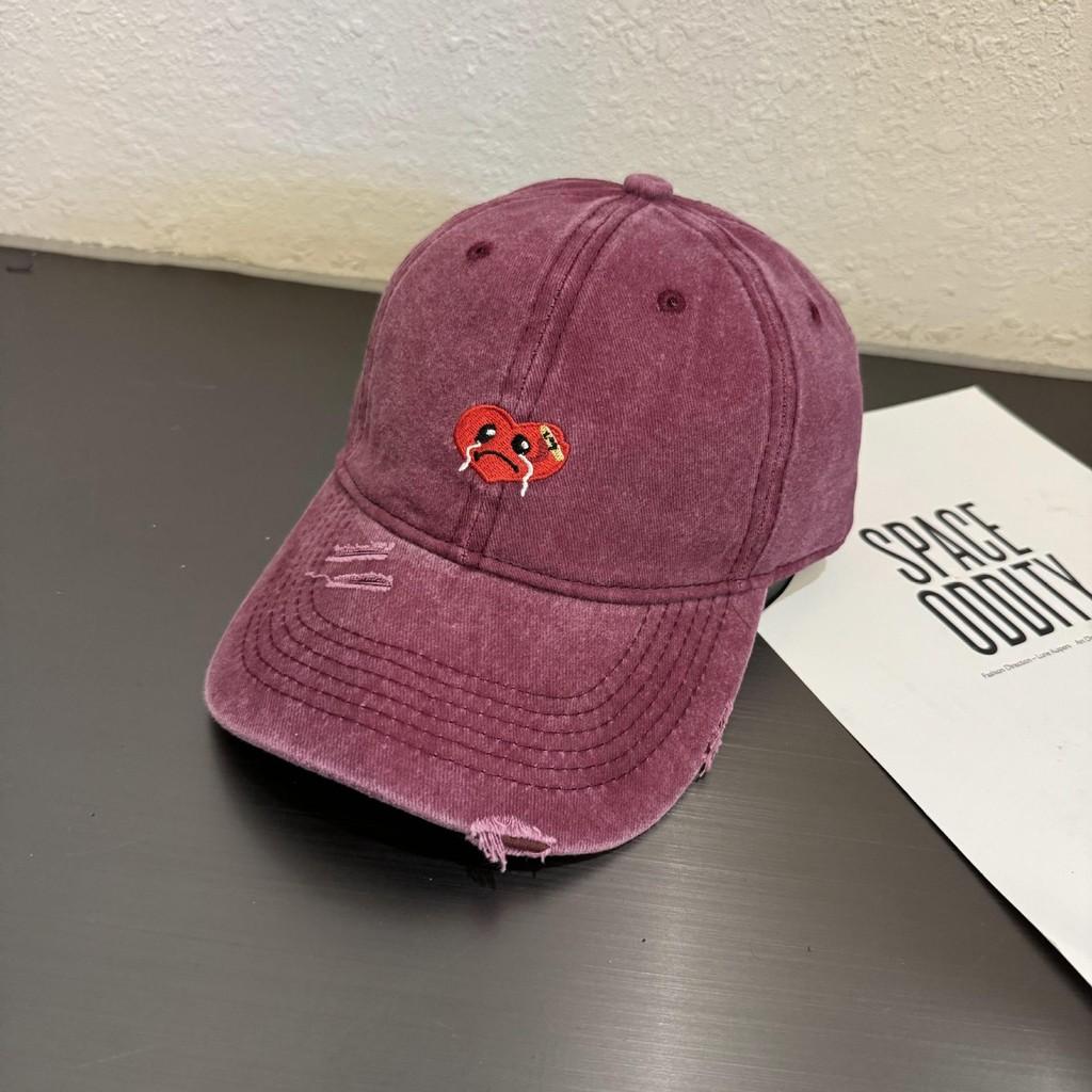 Shaped Crying Heart Baseball Hat With Adjustable Sun Protection Breathable Gift