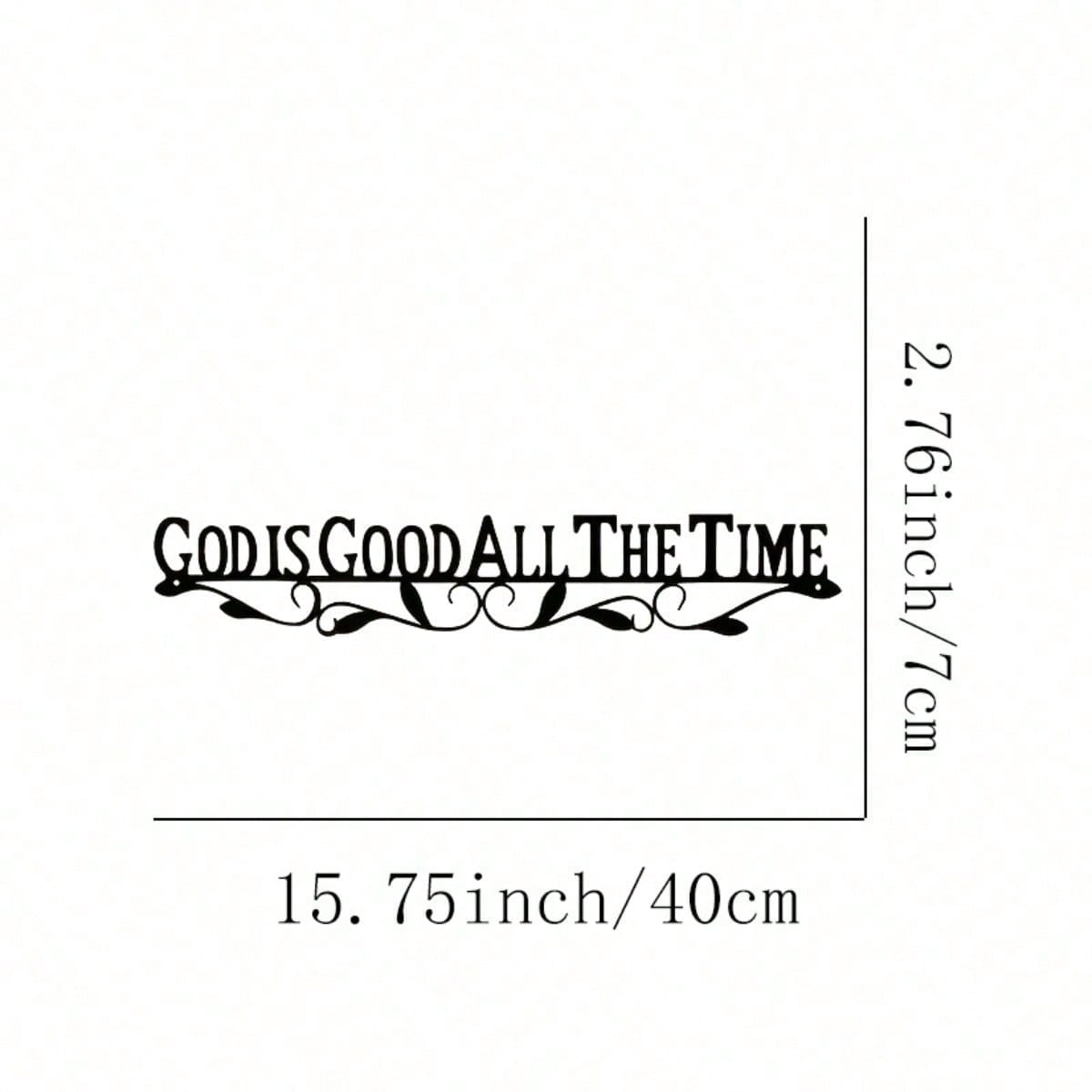 God is Good Metal Wall Art Elegant Swirl Design Religious Home Decor Spiritual Gift