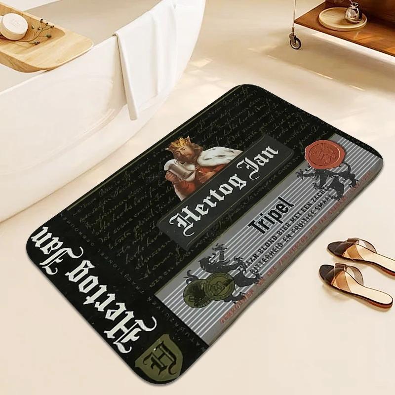Non-slip H-Hertog Jans Doormat Outdoor Indoor Use Waterproof Entrance Mat for Home Kitchen Living Room Decor