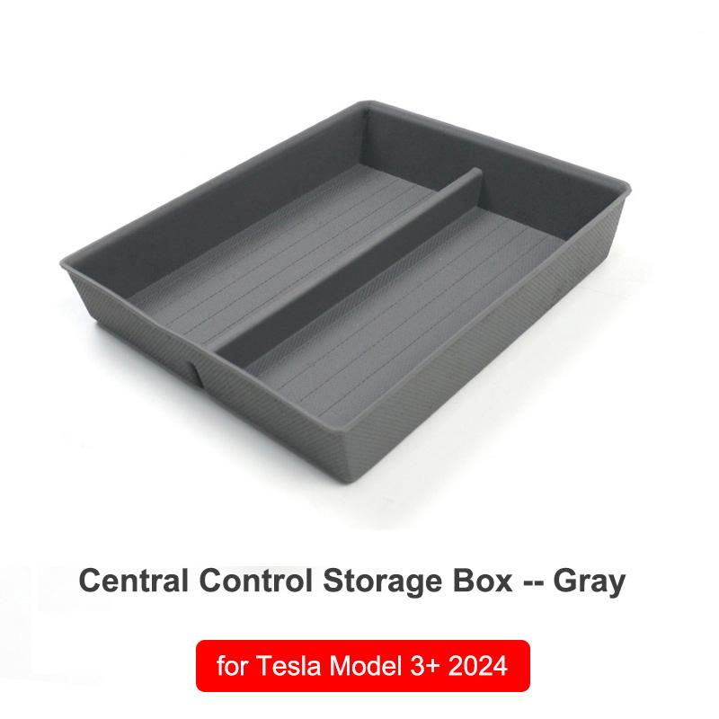 For Tesla Model 3 Highland 2024 Center Console Storage Organizer Box Armrest Box Tray Accessories Glasses Cup Phone Card Holder
