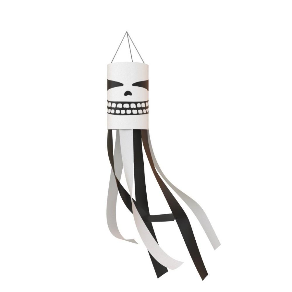 Spooky Halloween Windsock Flag Skeleton Halloween Hanging Ornaments Courtyard Decoration
