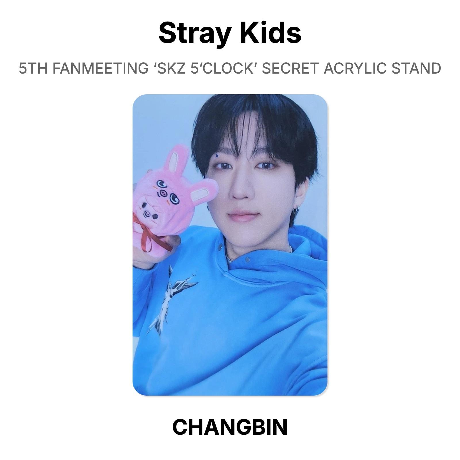 Stray Kids 5-я фан-встреча ‘SKZ 5’CLOCK’ СЕКРЕТНЫЙ АКРИЛОВЫЙ СТЕНД Официальная фотокарточка CHANGBIN