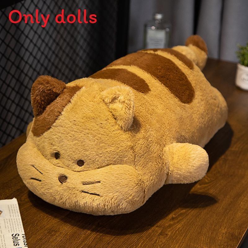 Cartoon Cute Cat Long Pillow With Soft Pp Cotton Filling For Bedside And Napping