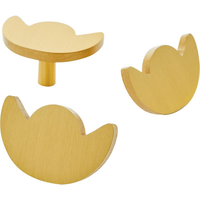 1 Stück Messing Kleiderschrank- und Schranktürgriff Personalisiertes Kinderzimmer Modern Schlicht und Leichter Luxus Gold Schublade Kleiner Griff