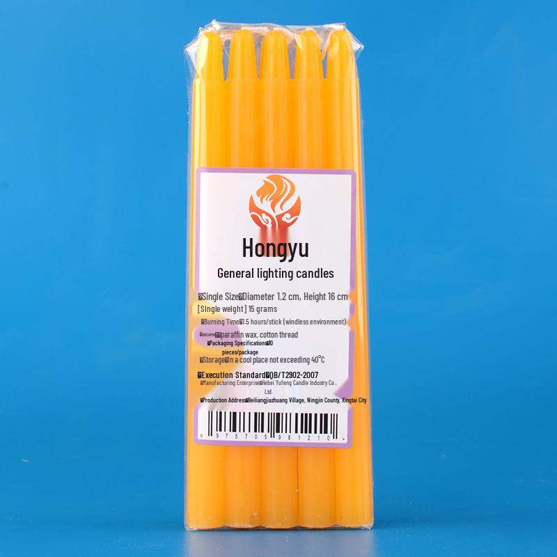 Smokeless Deodorizing White Candles for Power Outages and Buddha Offerings