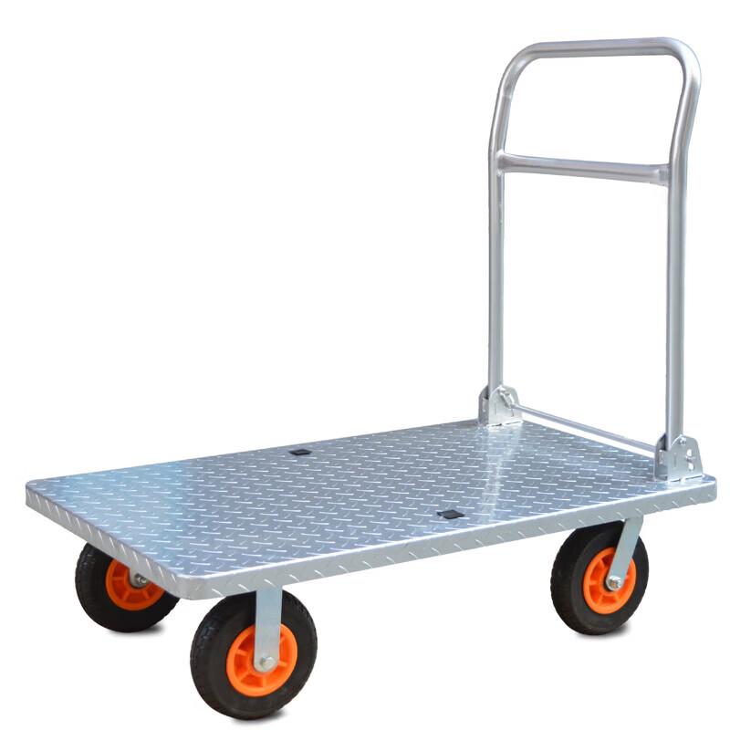 Heavy Duty Steel Plate Hand Push Flat Cart