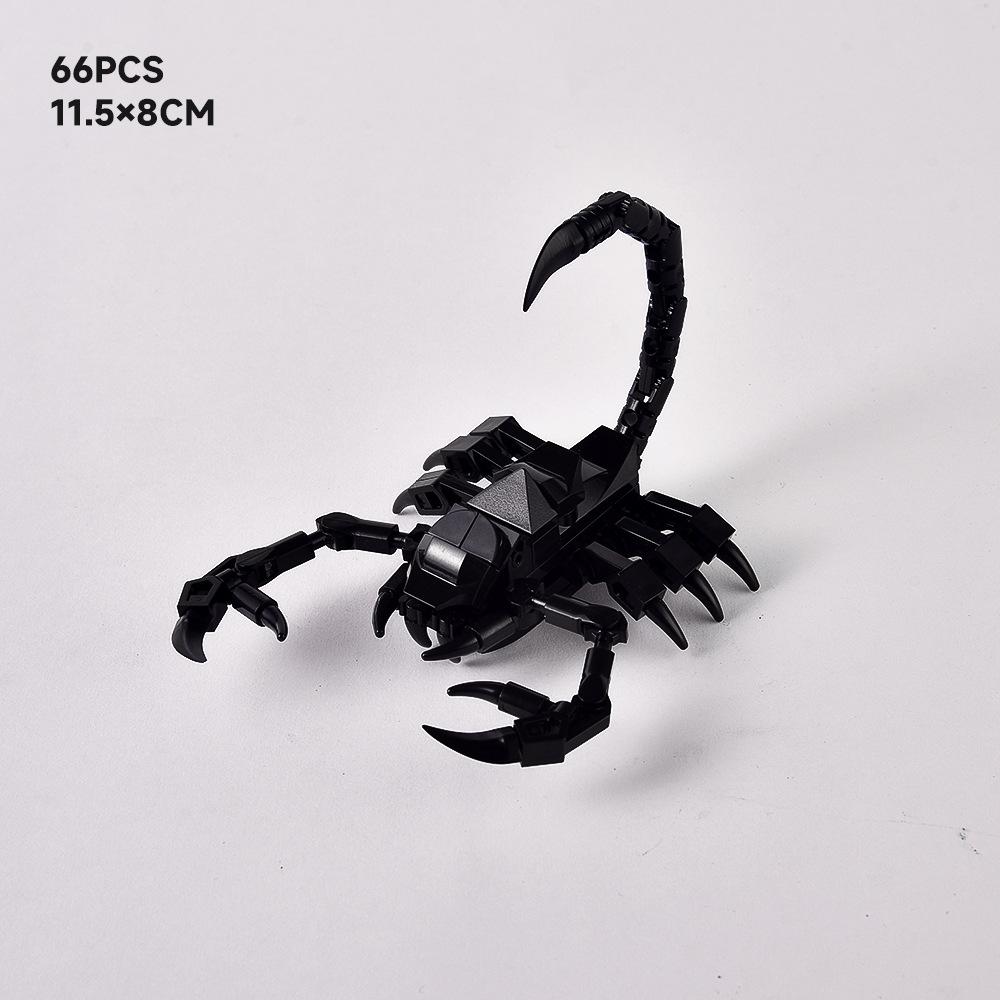 Desert Black Scorpion Building Block Reptile Model Puzzle Assembled Toy Compatible Small Particles