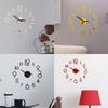 Number Wall Diy Clock 3d Mirror Sticker Modern Home Office Decor Art Decal