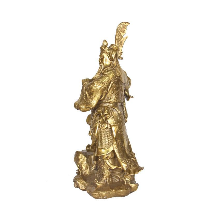 Bronze Guan Gong Going Up the Mountain Sculpture Ornament