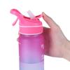 1000ml Motivational Water Bottle with Time Marker Spray Water Bottle Straw Drinking Bottle Gradient for Outdoor Hydration