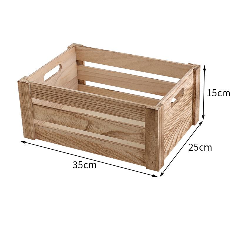 1pcs Wooden Storage Box Solid Wood Multi-Purpose Container For Sundries Cosmetics Home Office Laundry Organizer Eco-Friendly