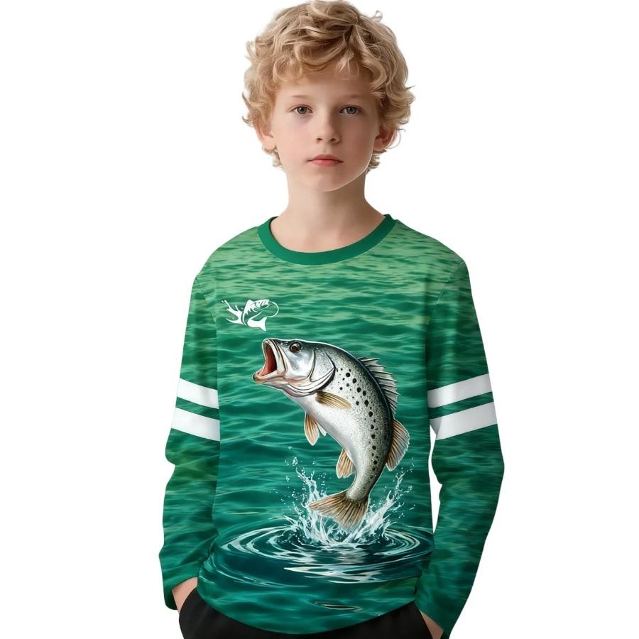 Outdoor Fishing 3D Print Children's Tops from 2 to 8 Year T-Shirts for Boys Girls Kids Clothes Summer Short Sleeve Clothing Boy