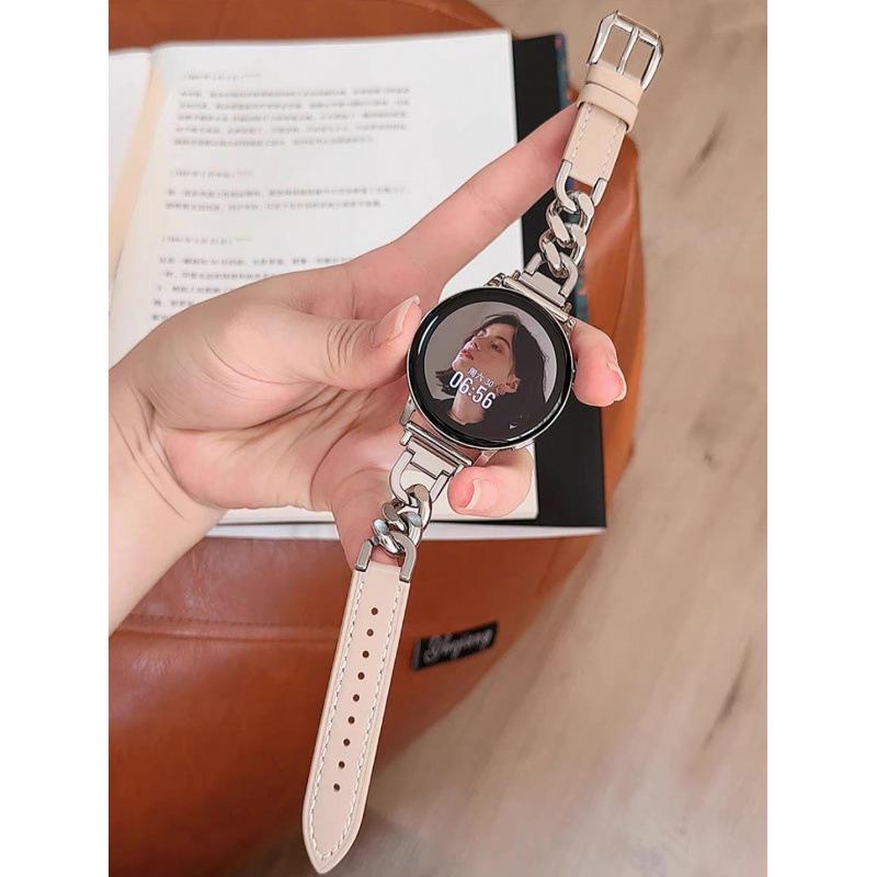 Denim & Leather Spliced Strap for Huawei GT6, GT5 Pro, GT4 & Xiaomi 89