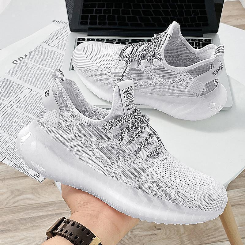 Coconut shoes new real explosive V flying woven breathable sports summer platform running casual shoes