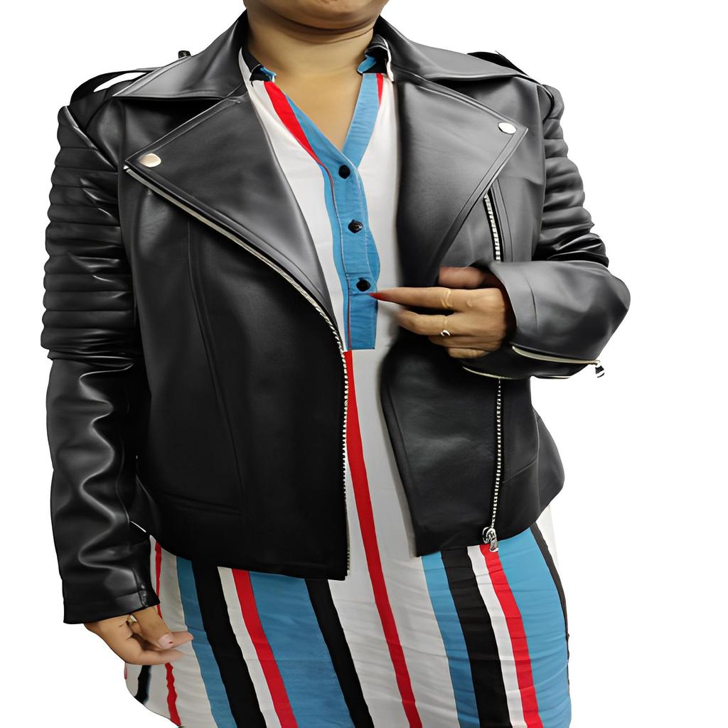 Noora Lambskin Women's Black Learther Jacket |  Zipper Leather Jacket | Stylish Fashion Jacket | Biker Jacket | Genuine Leather Jacket