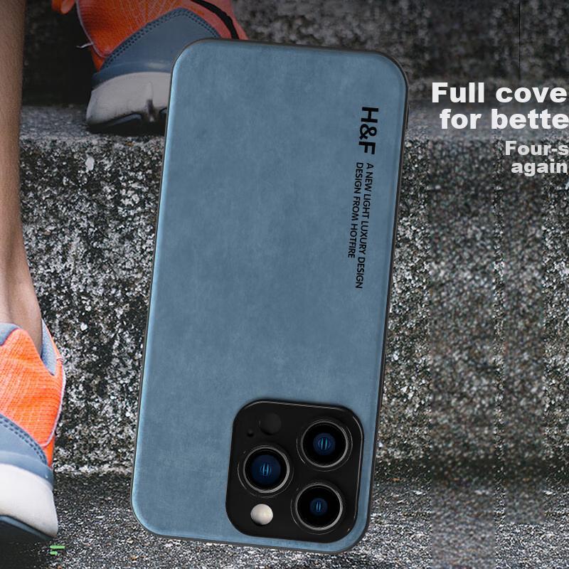 IPhone 13 Pro Max Case, Upgraded Skin-Like Anti-Scratch Lens Full Protection Silicone Trendy Case - Midnight Black