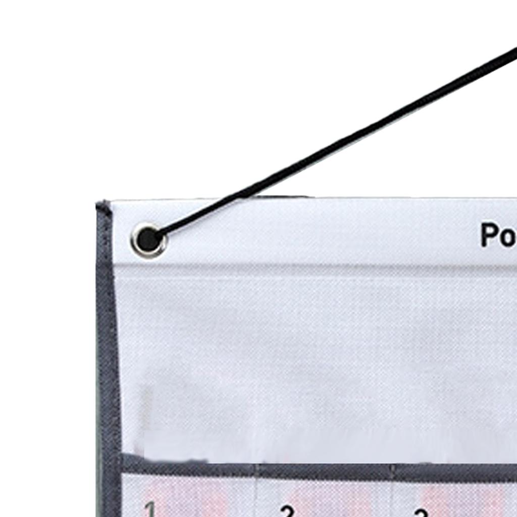 Wiszący kalendarz kieszonkowy na ścianę, kalendarz miesięczny z włókniny, torba do przechowywania do sypialni, salonu, biura