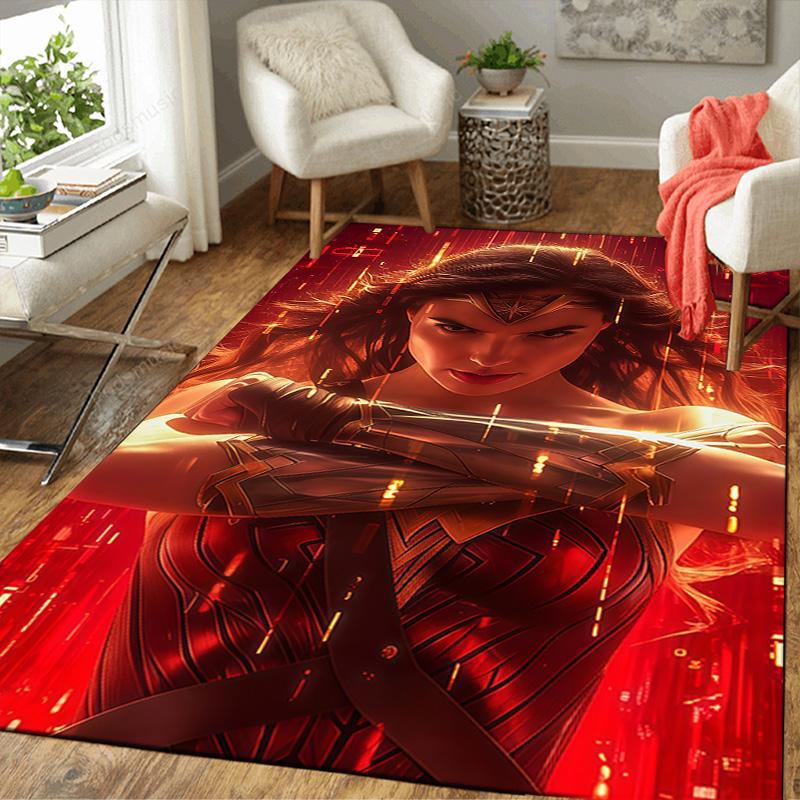 

Super Hero Action Graphic Area Rug Soft Non-Slip Durable Floor Mat for Home Bedroom Living Room Indoor Decoration 60x90cm