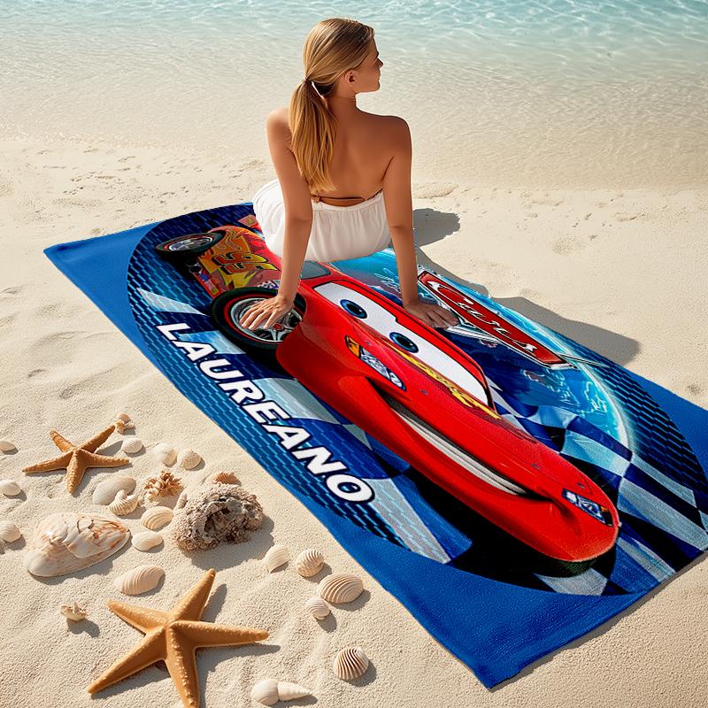 Lightning McQueen Beach Towel Outdoor Camping Beach Towel for Vacation Swim Outdoor Pool Absorbent Bath Towel